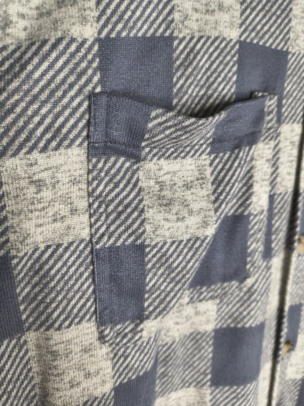 Angels Forever Young Women's Size XL Blue And Gray Plaid SOFT Long Sleeve Button - Picture 4 of 13